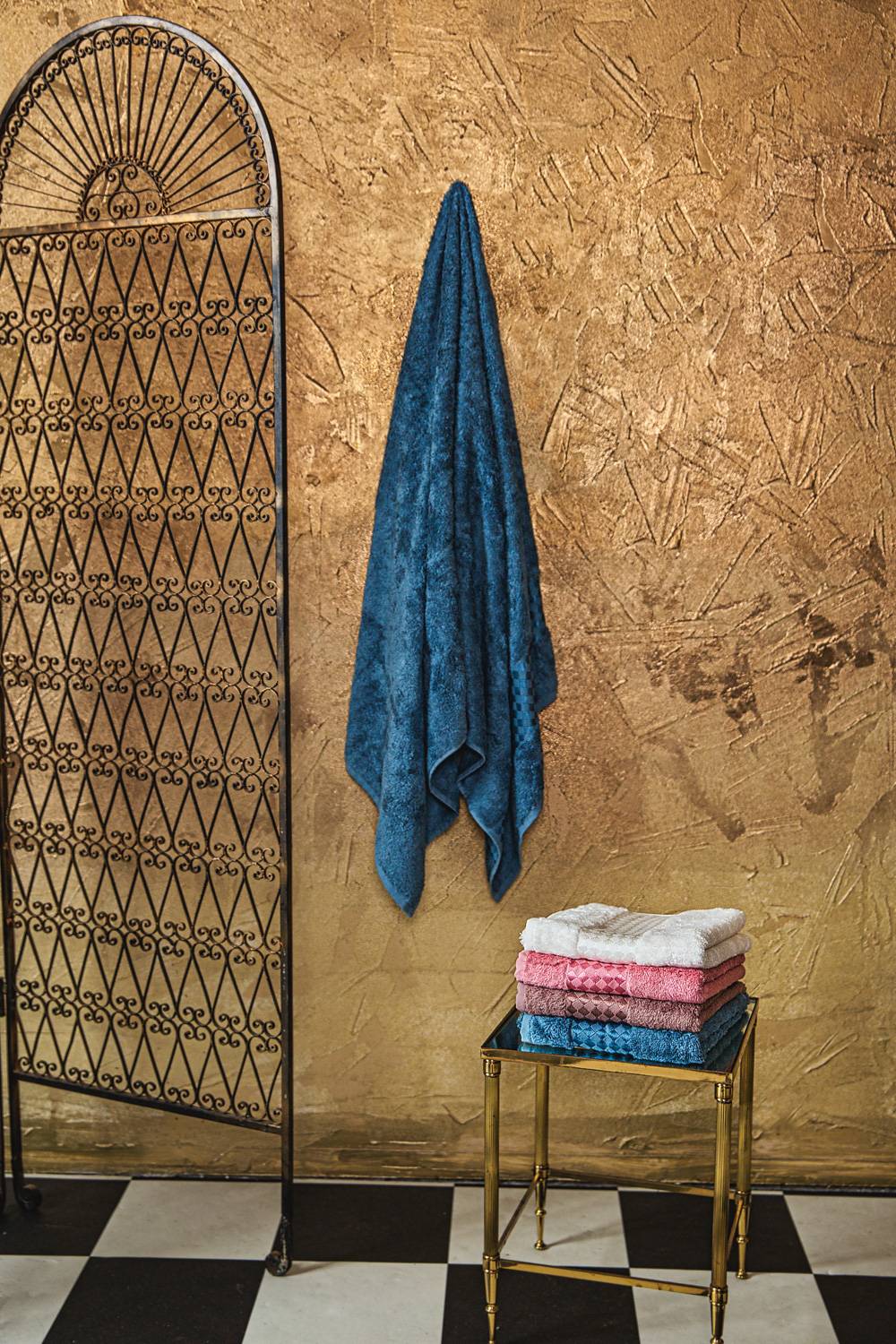 Bambuko pluošto vonios rankšluostis/rinkinys „Bamboo” blue