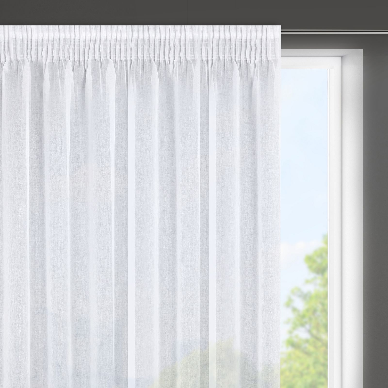 Dieninė užuolaida ELPIDIA 350×150 Balta