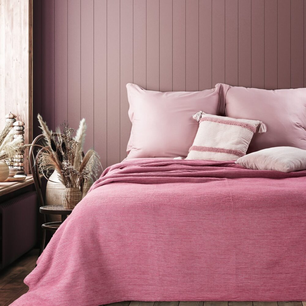 Medvilninė lovatiesė „Avinion” Pink 220×240 cm