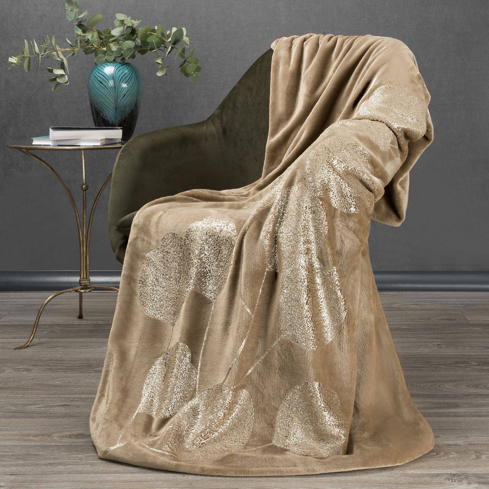 Pledas „Ginko” 150×200 cm dark beige