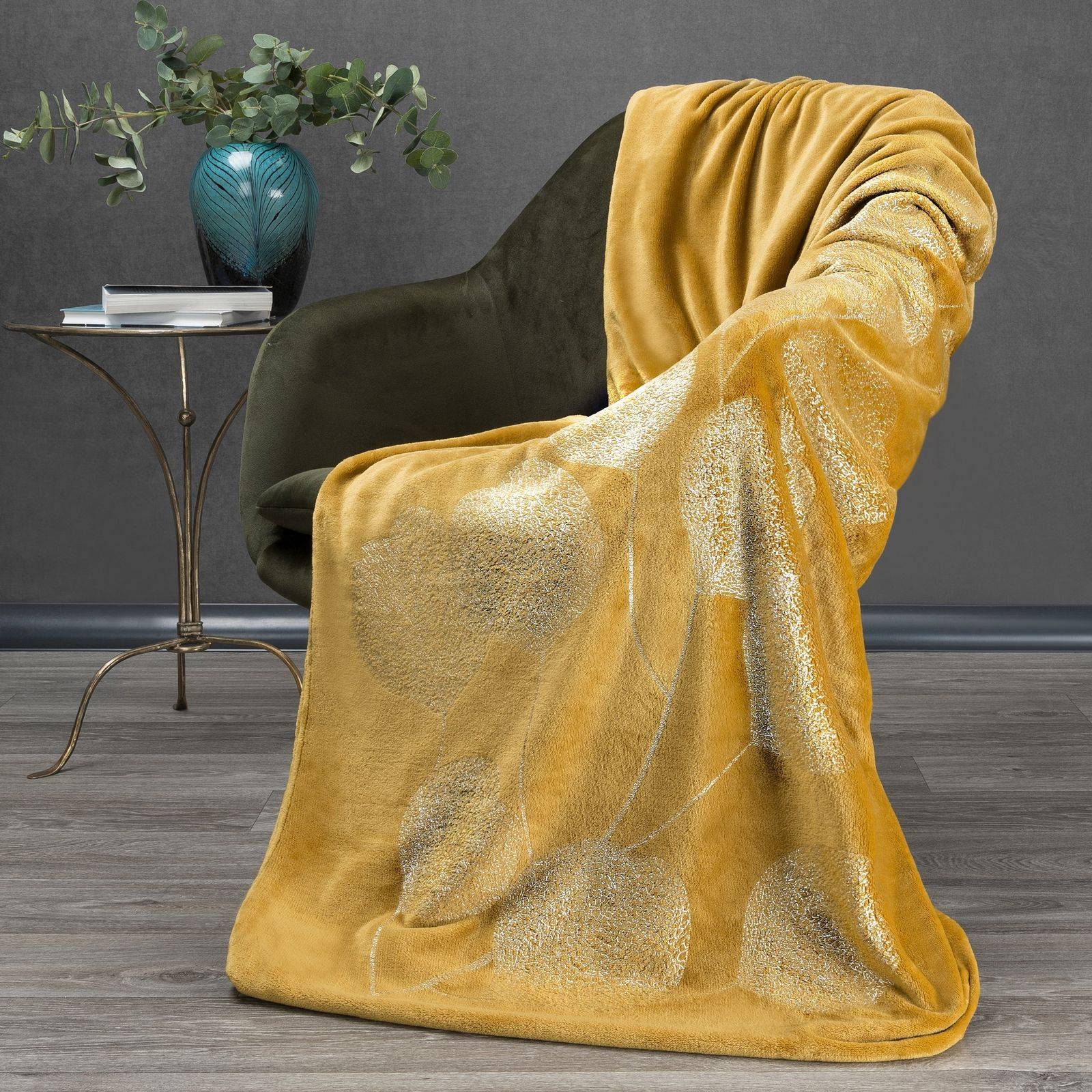 Pledas „Ginko” 150×200 cm gold