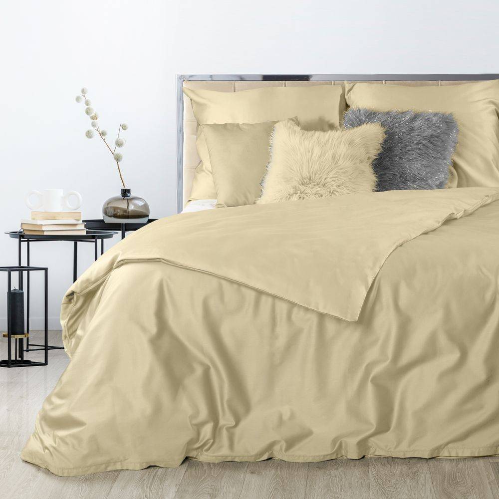 Satino patalynės komplektas „NOVA” beige įvairių dydžių