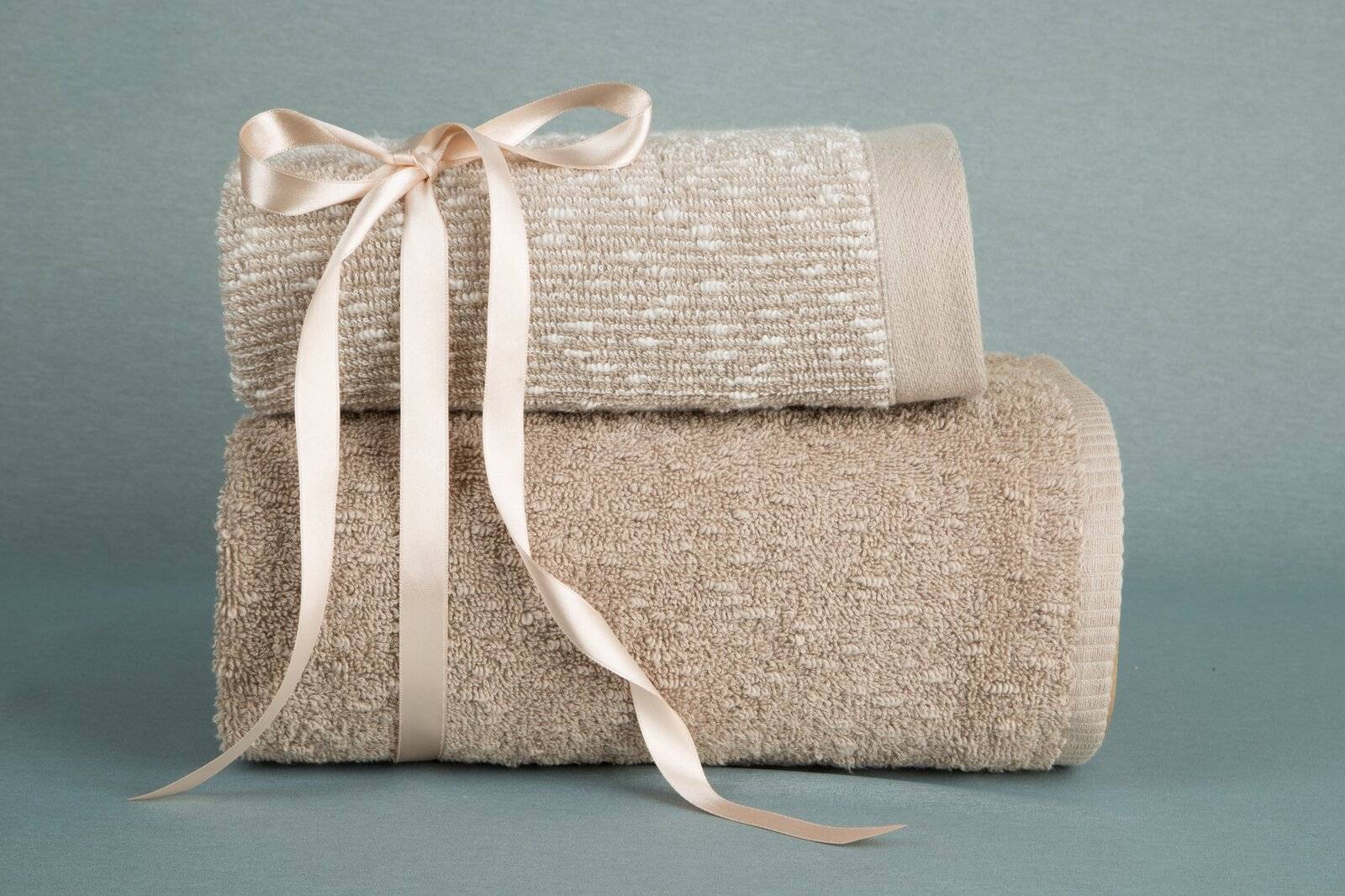Vonios rankšluosčiai „Timo” beige RINKINYS boucle