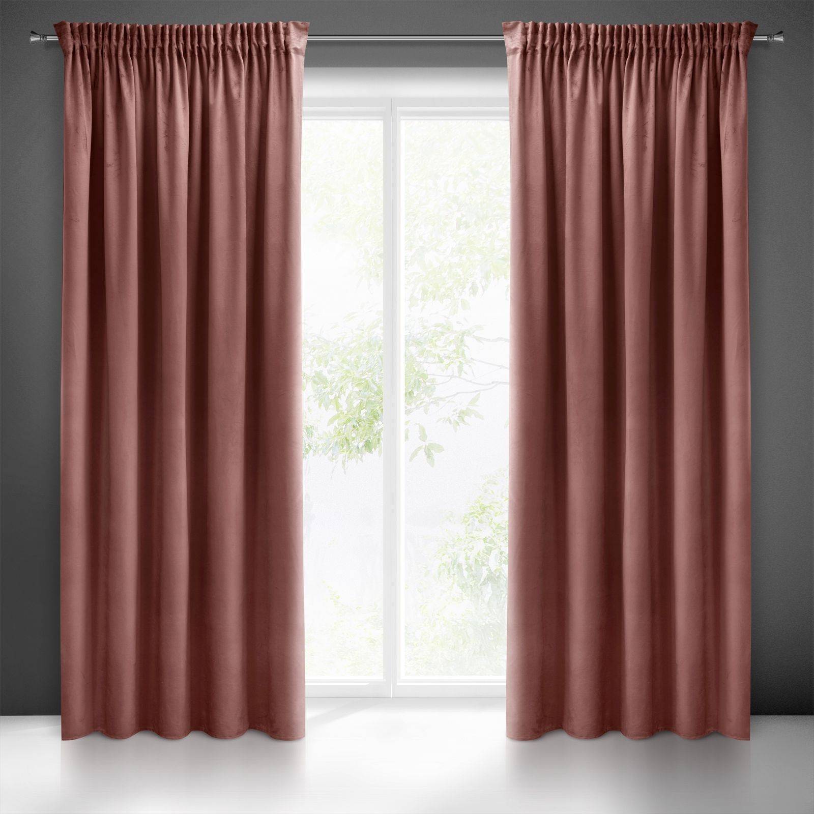 Naktinė užuolaida „Sibel” dark pink 140×270 cm