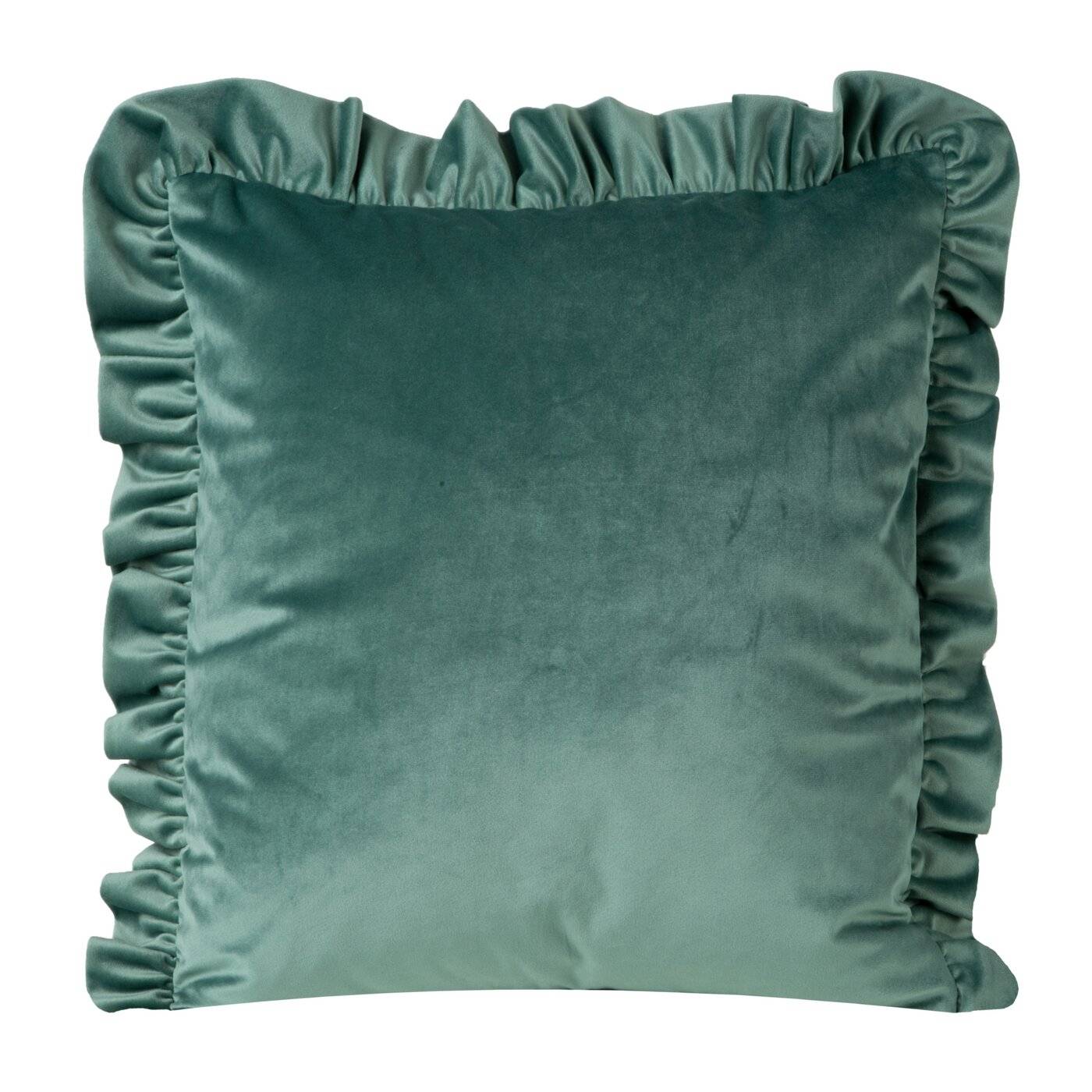 Dekoratyvinė pagalvėlė „VELVET” dark mint aksominė 45×45 cm