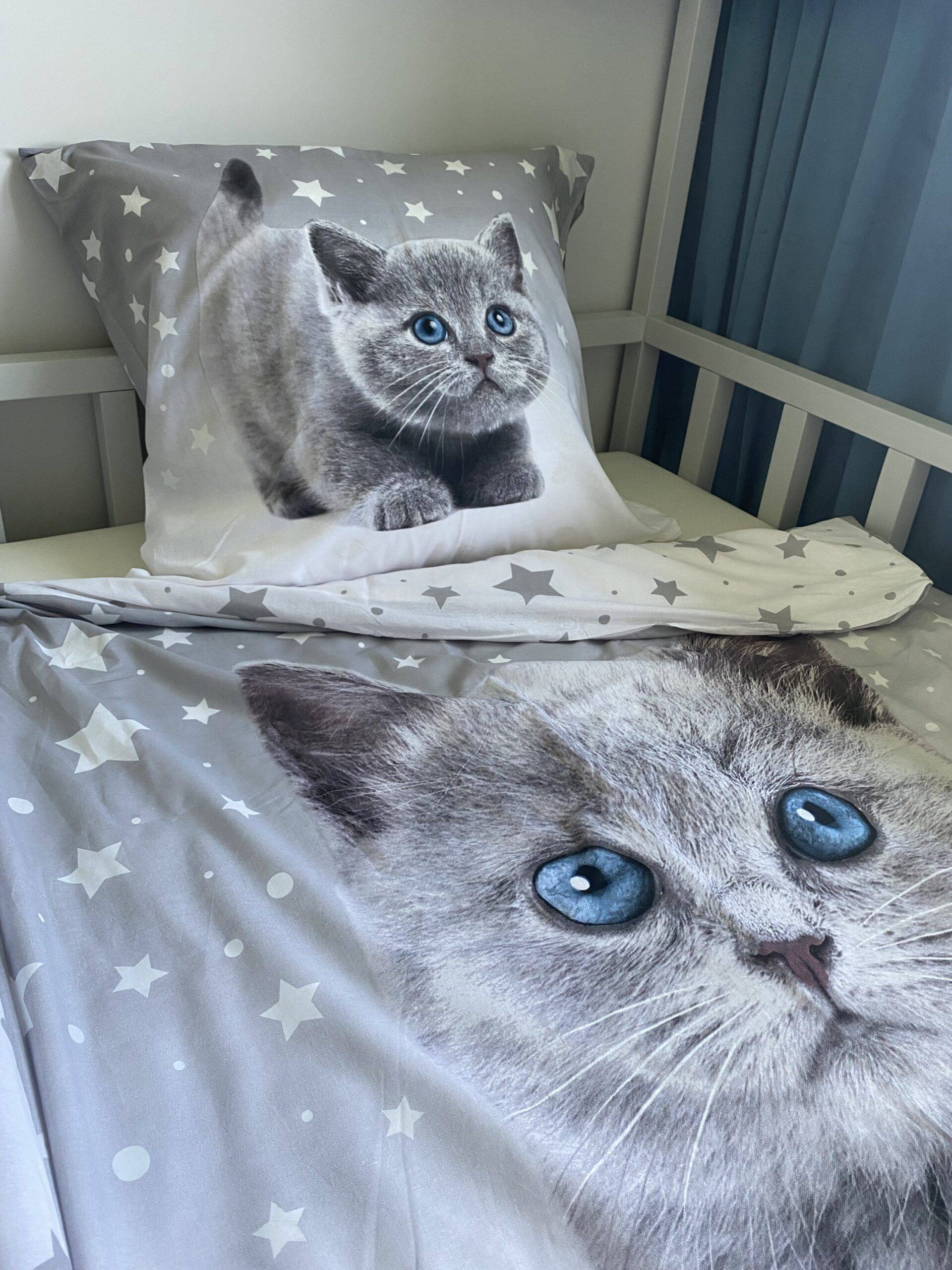 Šviečianti tamsoje patalynė 140×200 „Kitty”
