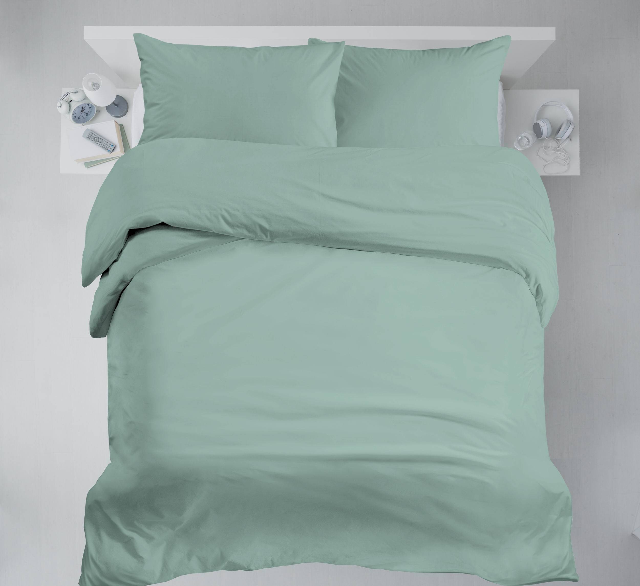 PREMIUM satino patalynės komplektas „Blue surf”