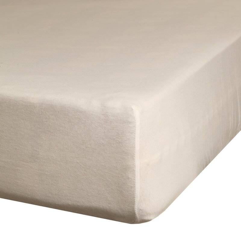 Premium trikotažinė paklodė su guma beige įvairių dydžių