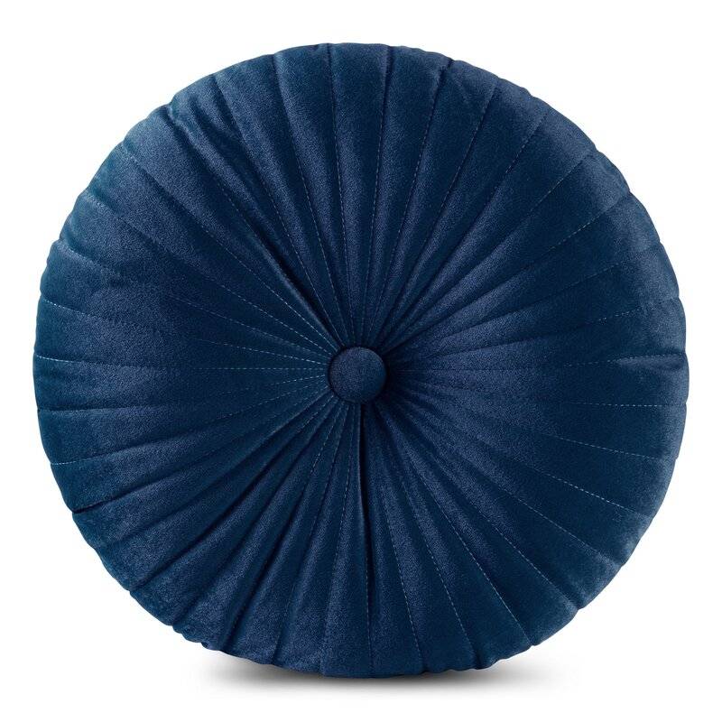 Apvali dekoratyvinė pagalvėlė „VELVET68” blue