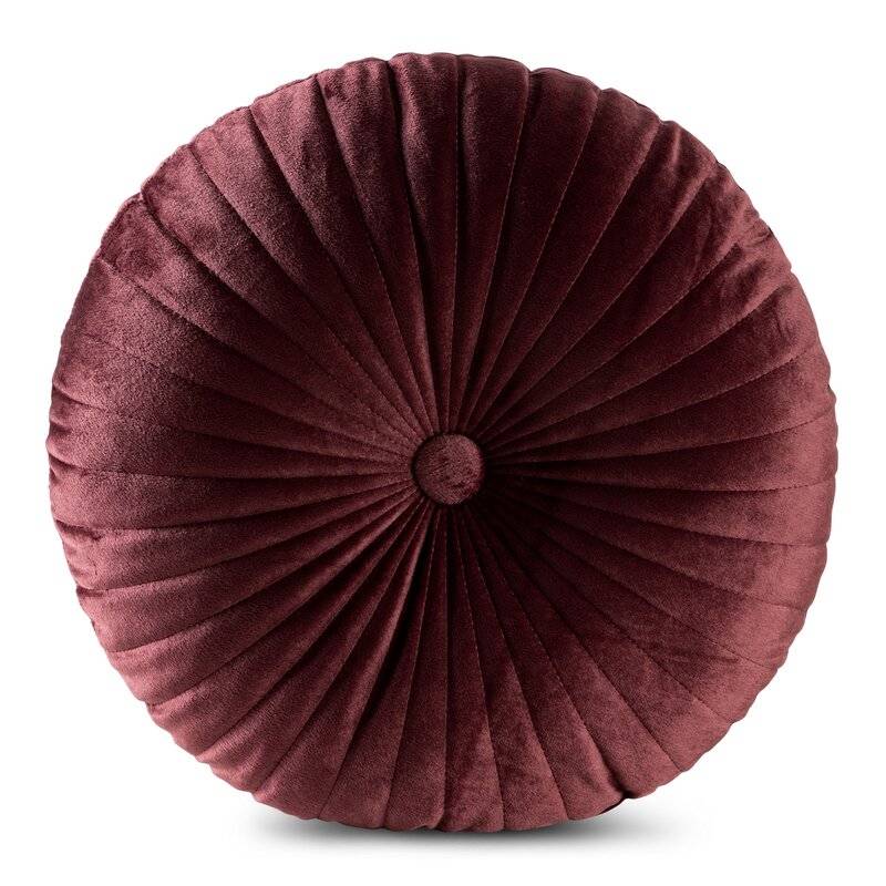 Apvali dekoratyvinė pagalvėlė „VELVET68” bordo