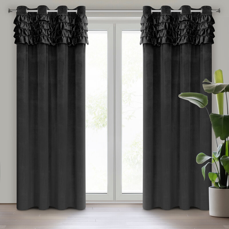 Aksominė naktinė užuolaida „Erin” 140X250 black
