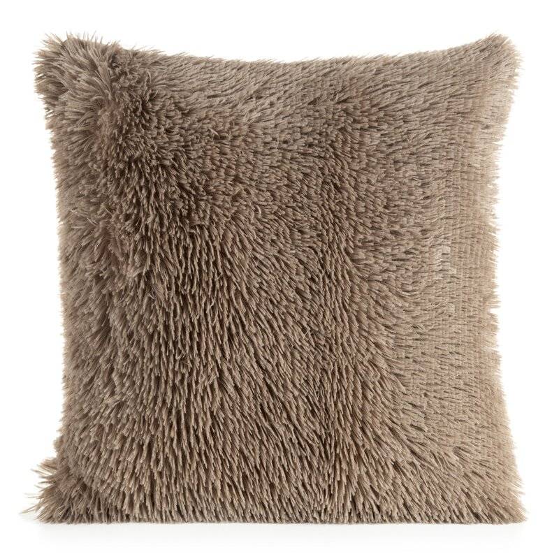 Dekoratyvinė pagalvėlė „Tiffany” ilgo plauko, dark beige