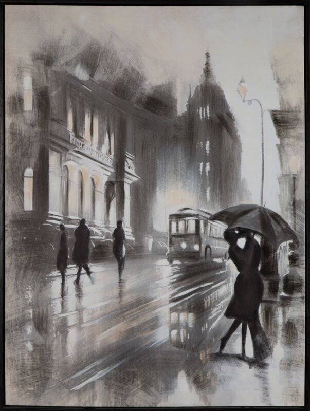 Rankų darbo paveikslas „Rain” 60×80 cm