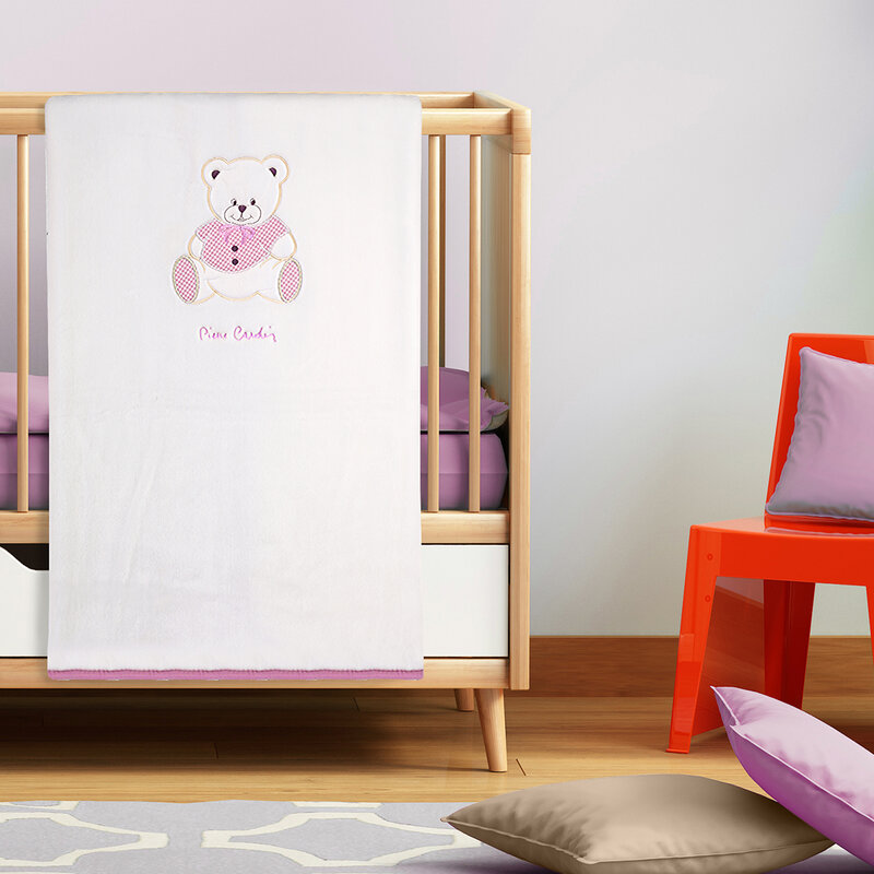 Vaikiška antklodė-pledas „Pierre Cardin” 80×110 cm, pink1