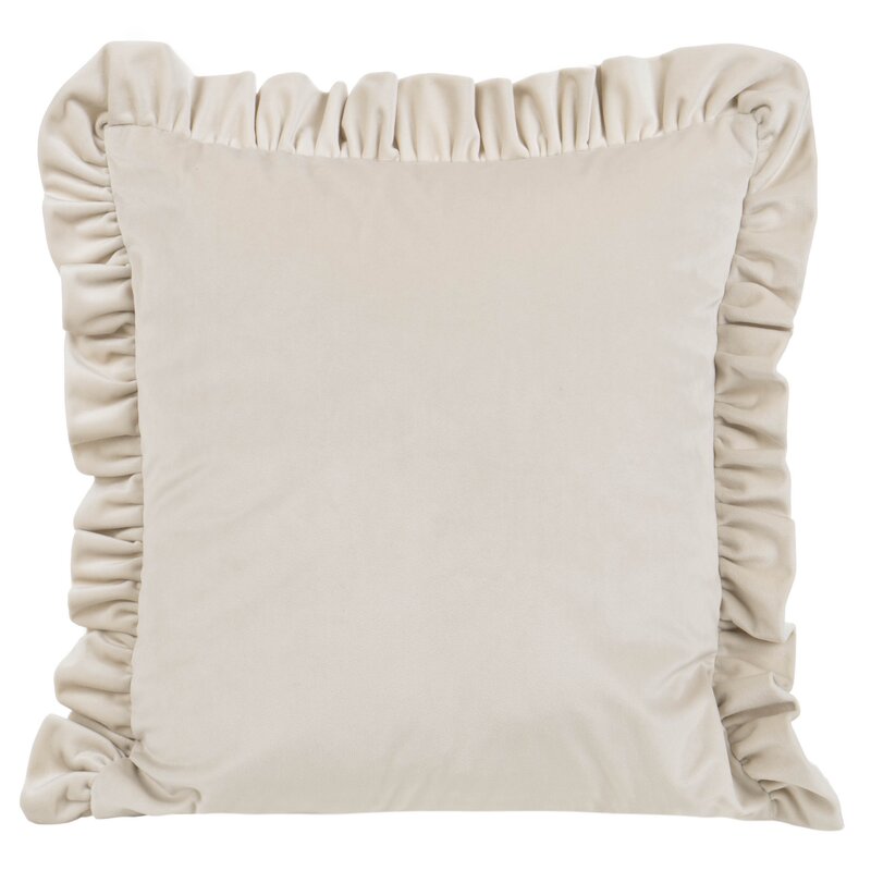 Dekoratyvinė pagalvėlė „VELVET” cream aksominė 45×45 cm