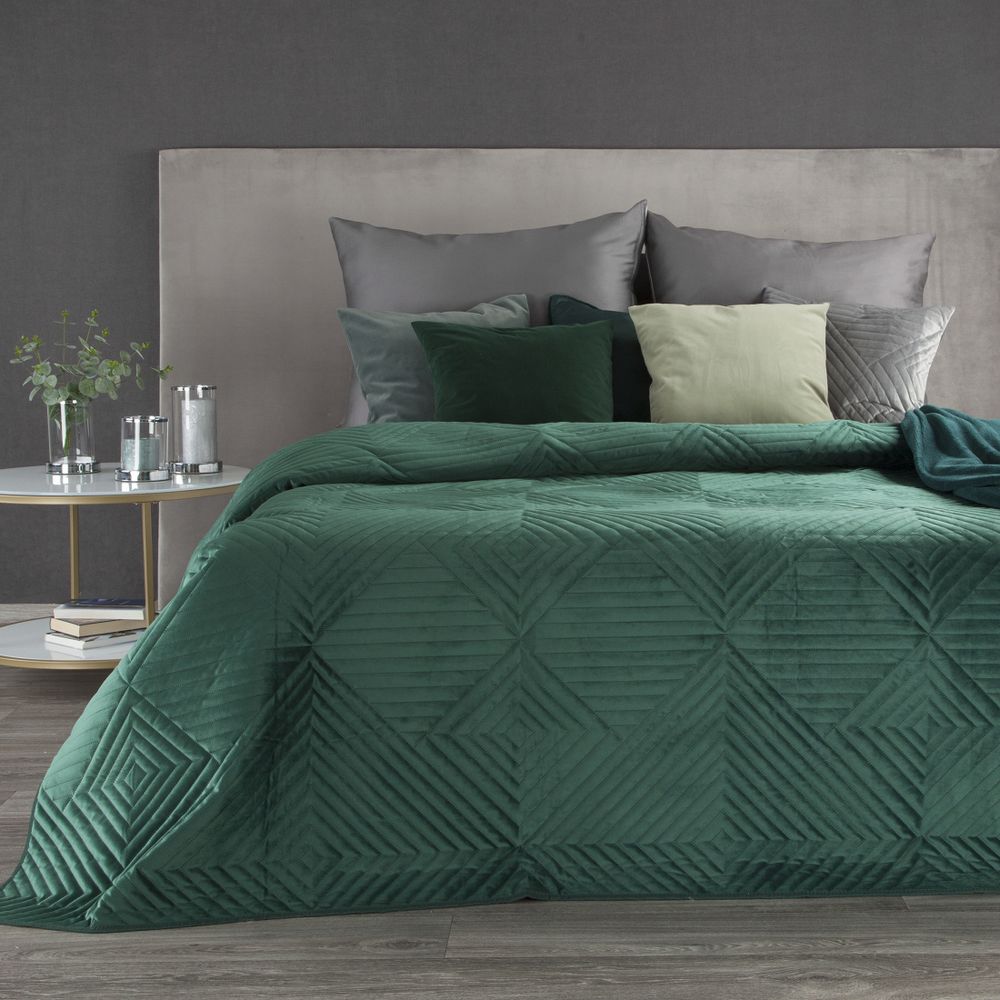 Lovatiesė „Sofia 2” aksominė, emerald 220×240 cm