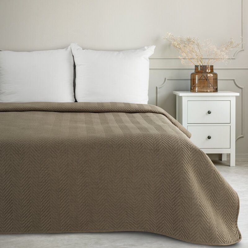 Lovatiesė „Len3” dark beige įvairių dydžių, gobeleninė