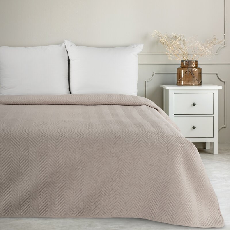 Lovatiesė „Len3” beige įvairių dydžių, gobeleninė