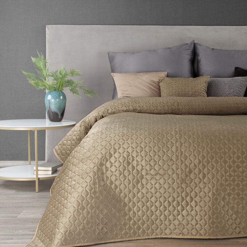 Aksominė lovatiesė „Dimon” beige įvairių dydžių