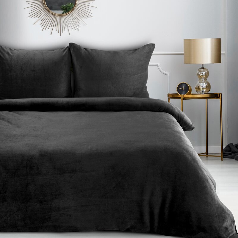 Pliušo patalynės komplektas „Soft”, black įvairių dydžių