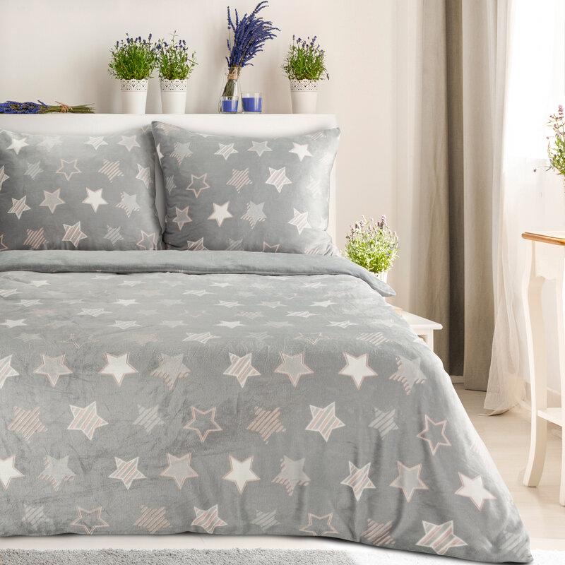 Pliušo patalynės komplektas „Stars” įvairių dydžių