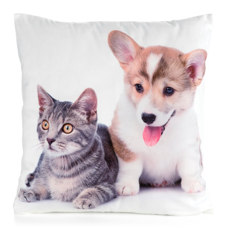 Dekoratyvinė pagalvėlė su gyvūnais „Cat and Dog1” 45×45 cm