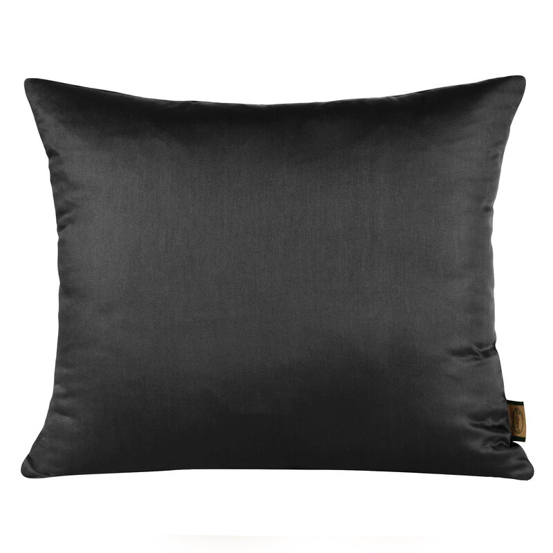 Satino pagalvės užvalkalas 50×70 cm, black