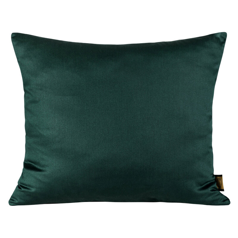 Satino pagalvės užvalkalas 50×70 cm, dark green