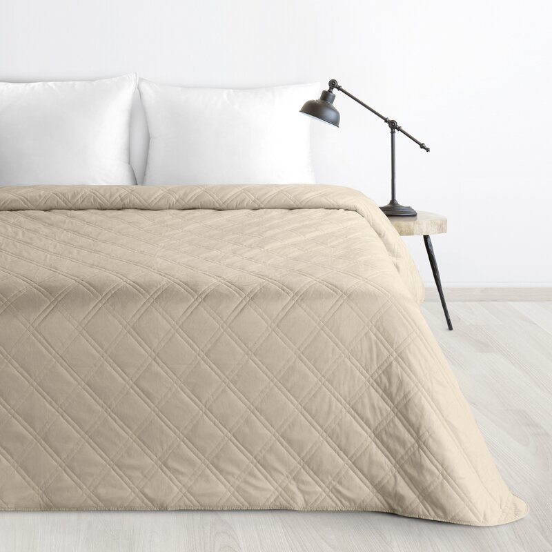 Aksominė lovatiesė „Luiza8” beige įvairių dydžių