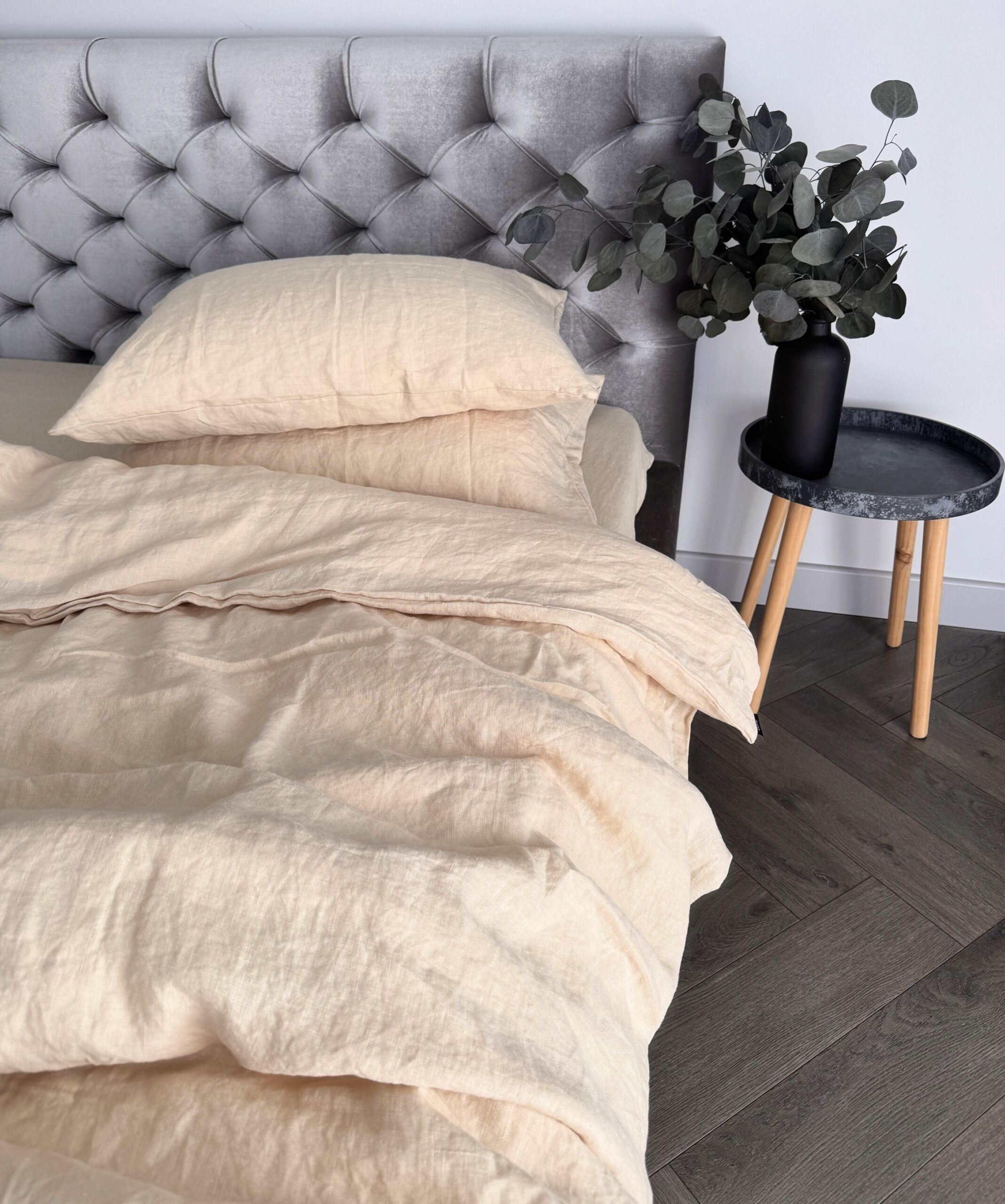 Lininis patalynės komplektas „Beige” įvairių dydžių
