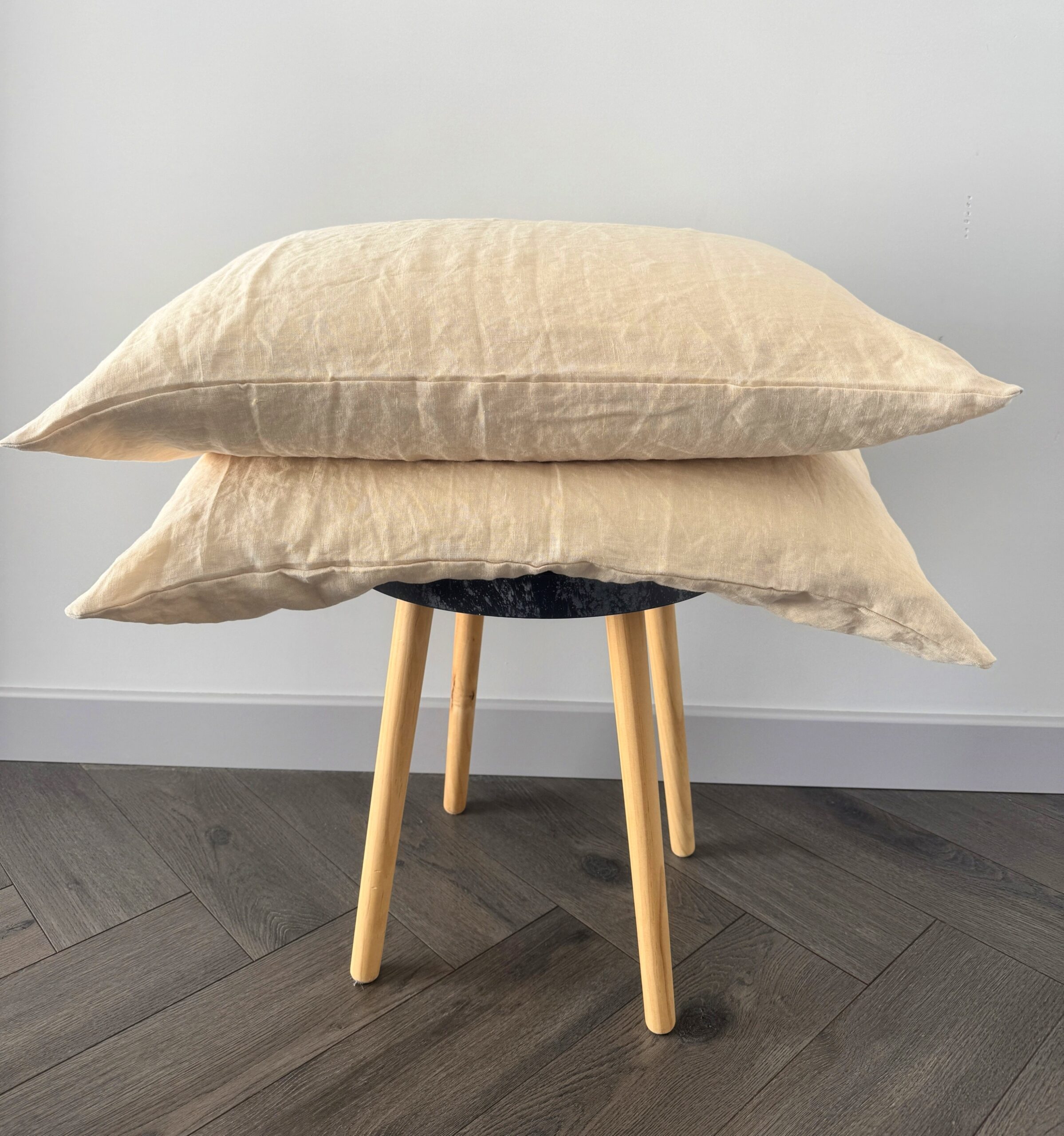 Lininis pagalvės užvalkalas „Beige” įvairių dydžių