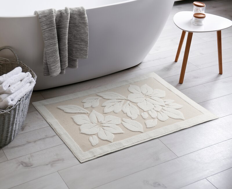 Vonios kilimėlis „Rose” 60×95 cm (850g/m2) cream