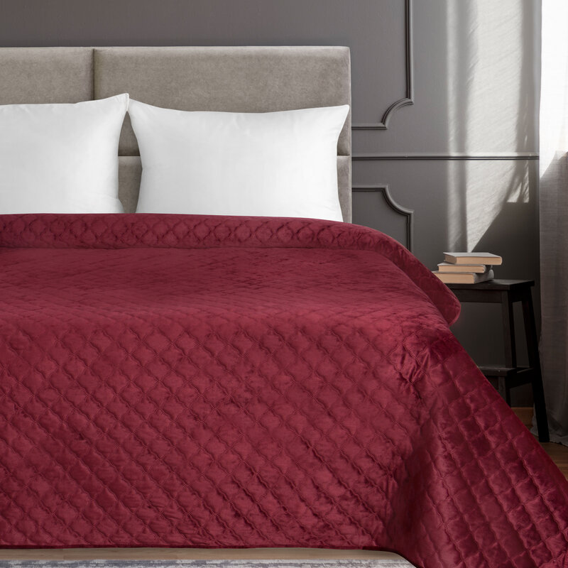 Aksominė lovatiesė „Velvet3” bordo įvairių dydžių