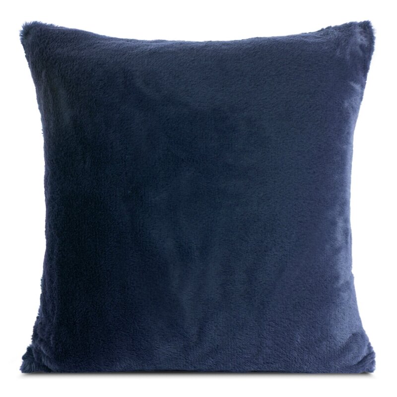 Dekoratyvinė pagalvėlė iš kailio „Nina” navy, 60×60 cm