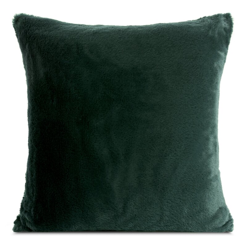 Dekoratyvinė pagalvėlė iš kailio „Nina” green, 60×60 cm
