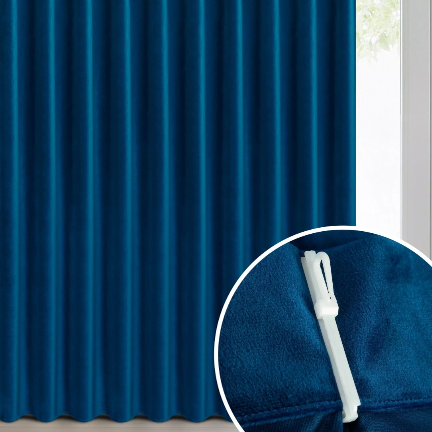 Naktinė užuolaida „Melanie” 125×270 aksominė royal blue