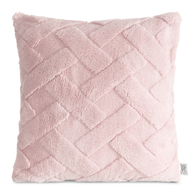 Dekoratyvinė pagalvėlė iš pliušo „Karolina” pink, 45×45 cm