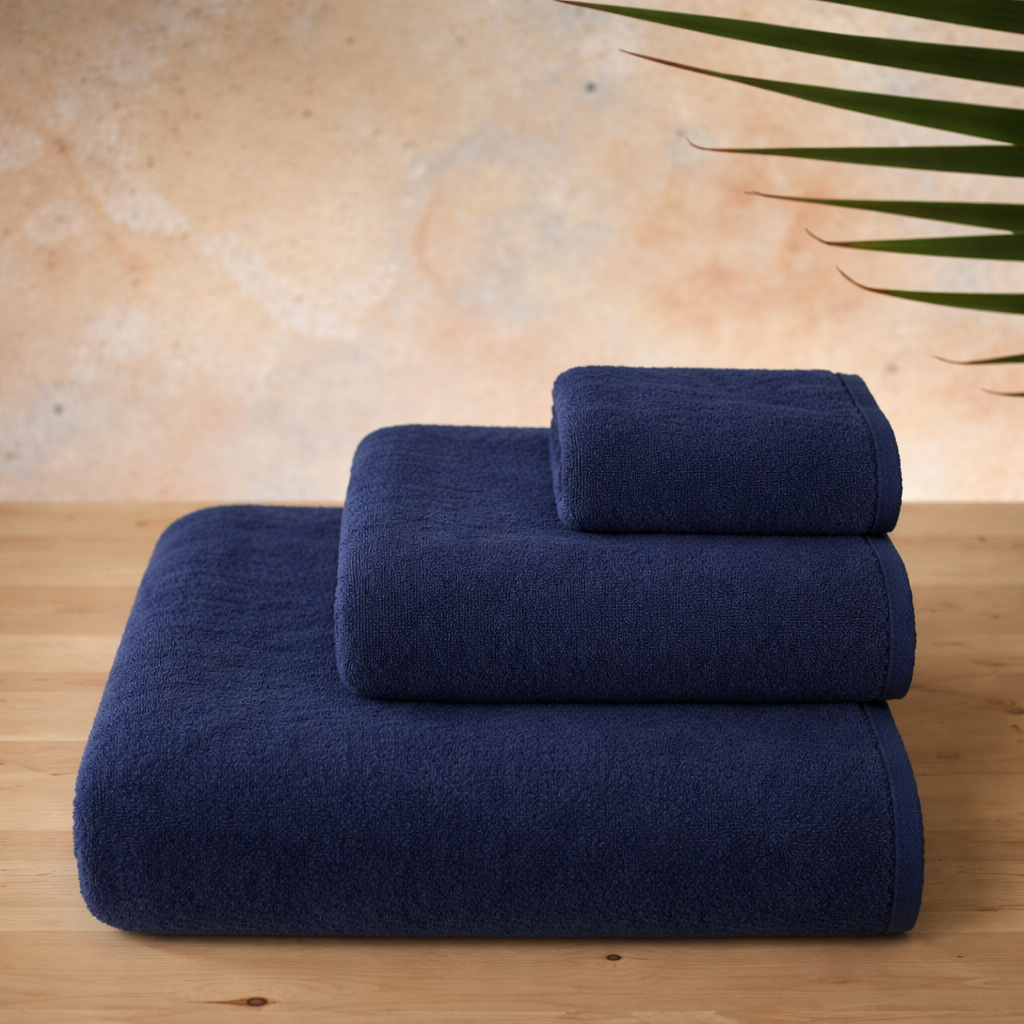 Medvilninis vonios rankšluostis „Klasika1” (500 g/m²) 70×140 cm, navy