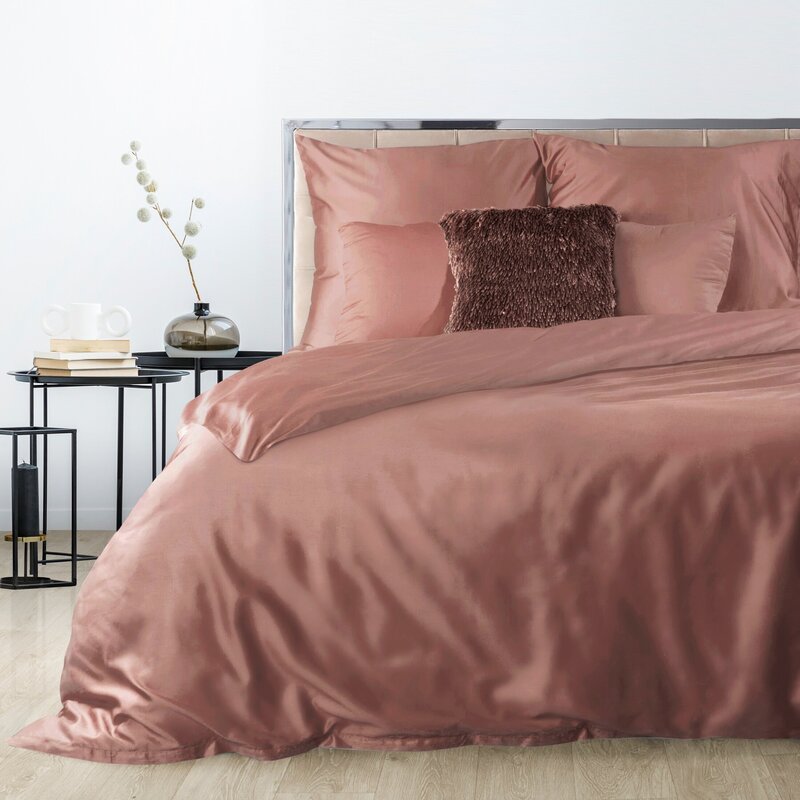 Satino patalynės komplektas „NOVA” dark pink įvairių dydžių