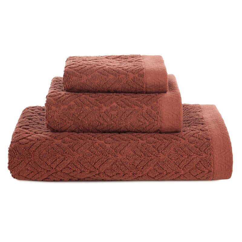 Egipto medvilnės vonios rankšluostis/rinkinys „Scarlet” bordo (500g/m2)